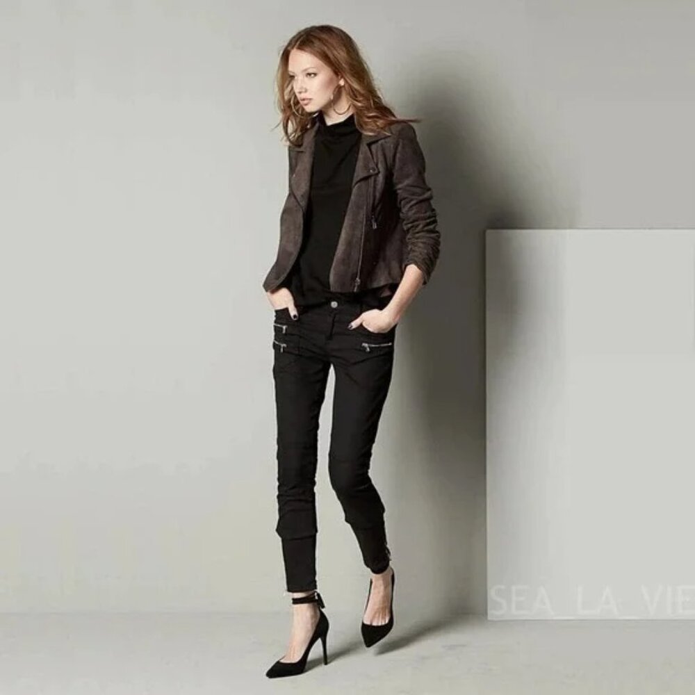 Astr Vegan Suede Biker Jacket